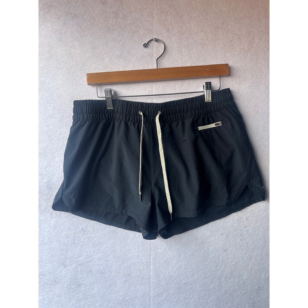 Vuori Clementine Shorts Black Athletic Running Training Lined Women Large